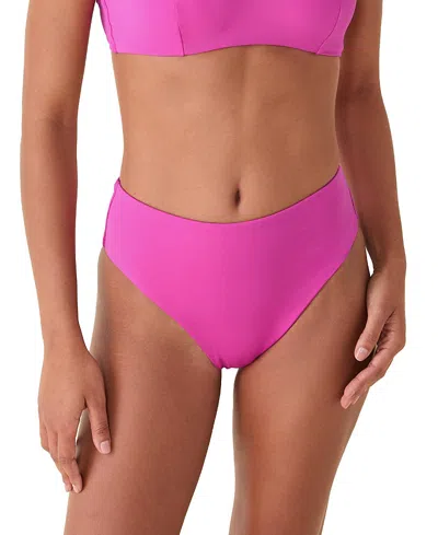 Andie Women's 90s High Waisted Cheeky Bikini Bottom In Pink