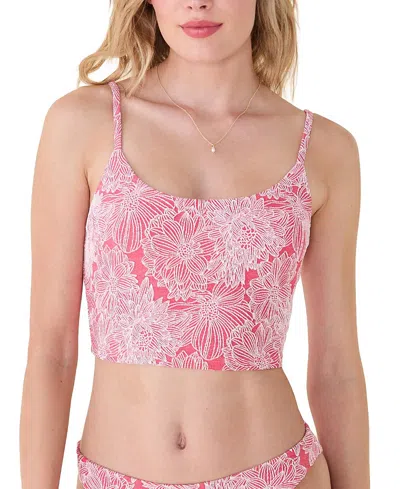 Andie Women's Amalfi Scoop Neck Bikini Top In Pink