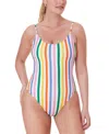 Andie The Amalfi One-piece Swimsuit In Rainbow Stripe