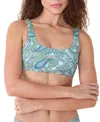 Andie The Devon Bikini Top In Blue