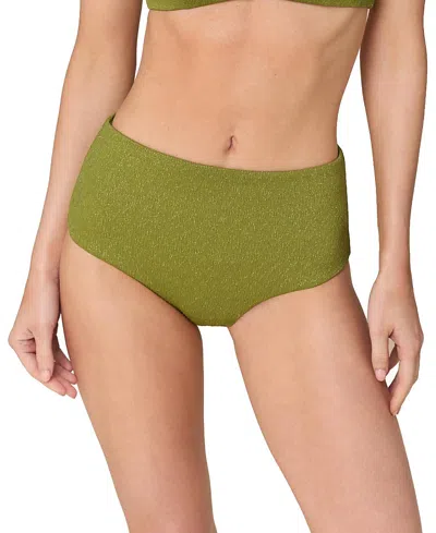 Andie The High Waist Bikini Bottoms In Green