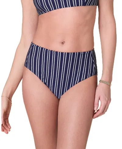 Andie Women's High Rise Medium Coverage Bikini Bottom In Multi
