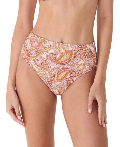 Andie Women's High Waisted Bikini Bottom In Pink