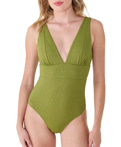 Andie Women's Mykonos Plunge One Piece Swimsuit In Multi
