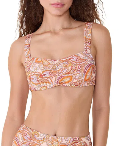 Andie Women's Sahara Scoop Neck Bikini Top In Pink