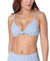 Andie Women's The Santorini Gingham Bikini Top In Multi