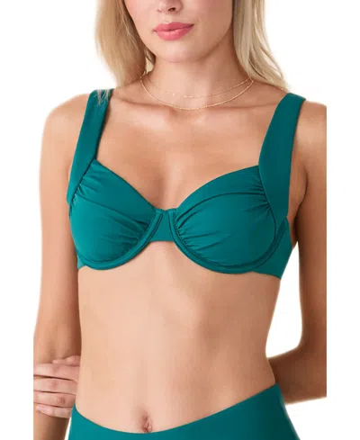 Andie Women's Somer Underwire Bikini Top In Blue