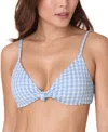 Andie Women's The Santorini Gingham Bikini Top In Multi