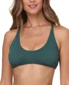 Andie Women's The Valencia Convertible-strap Textured Weave Bikini Top In Green