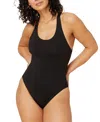 Andie The Tulum Long Torso One-piece Swimsuit In Black