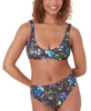 Shop Andie Womens Delray Scoop Neck Bikini Top Bottoms In Wildflowers