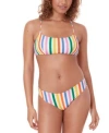 Andie Womens Fiji Striped Bikini Top Bottoms In Multi