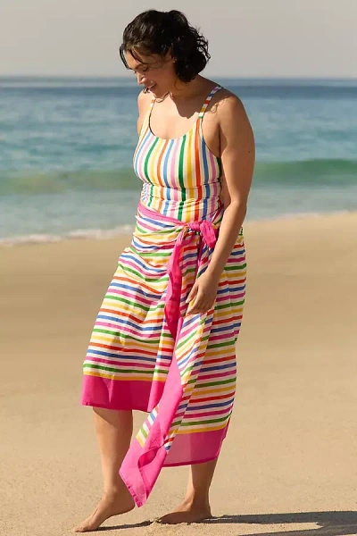 Andie X Sunshine Tienda Plus Rainbow Sarong In Multicolor