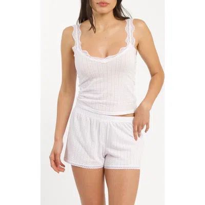 ANDINE ANDINE ANJI TUSCANY LACE TRIM PAJAMAS SHORTS