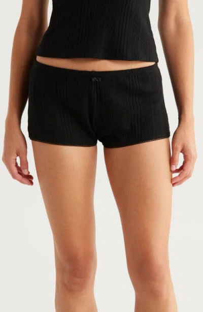 Andine Antonela Palermo Rib Shorts In Black