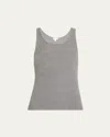 Andine Di Maria Ribbed Scoop-neck Tank In Grey