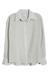 Andine Essen Bastia Cotton Gauze Button-up Shirt In Gray