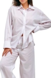 Andine Essen Lyon Stripe Cotton Button-up Pajama Top