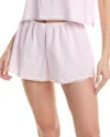 Andine Gigi Lyon Lace Trim Cotton Pajama Shorts In Pink