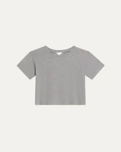 Andine Holland Ribbed Crewneck Tee In Grey