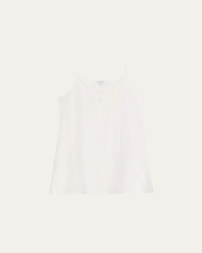 Andine Kelian Eyelet-embroidered Cotton Chemise In Gold