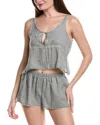 Andine Lulu Cropped Tank In Gray