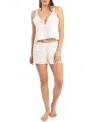 Andine Lulu Marseille Crop Tank Top In White