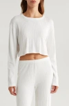 Andine Maeve Palermo Rib Crop Top In White