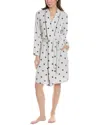 Andine Rabia Star-print Lace-trim Robe In White