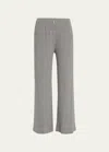 Andine Soleil High-rise Cropped Ribbed Pants In Grey