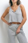 Andine Vivi Antibes Crop Tank In Gray