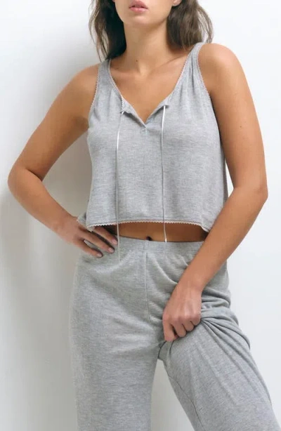 Andine Vivi Antibes Crop Tank In Gray