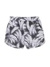 Andorine Abstract-print Shorts In Black