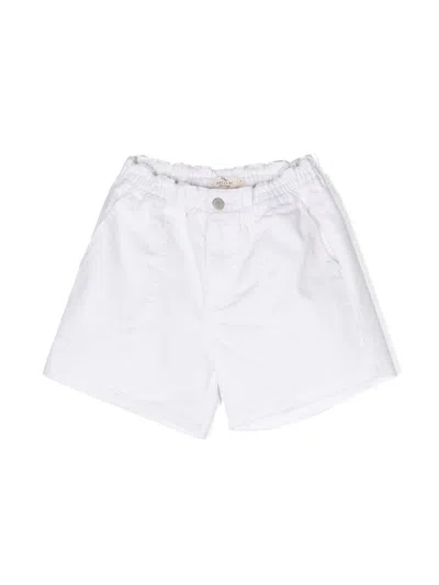 Andorine Kids' Bonded-seam Cotton Shorts In White