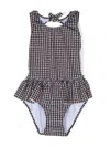 Andorine Check-pattern Swimsuit In Black