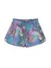 Andorine Cosmic-print Stretch Shorts In Green