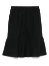 Andorine Crinkled Midi Skirt In Black