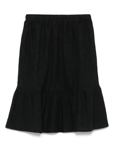 Andorine Kids' Crinkled Midi Skirt In Black