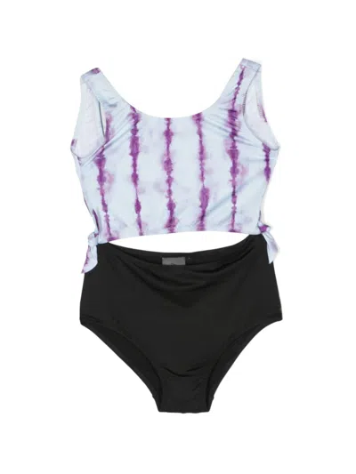 Andorine Kids' Cut-out Detail Stretch Swimsuit In Black
