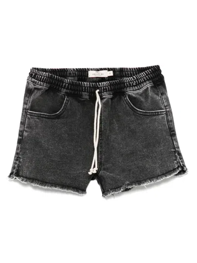 Andorine Kids' Denim Shorts In Black