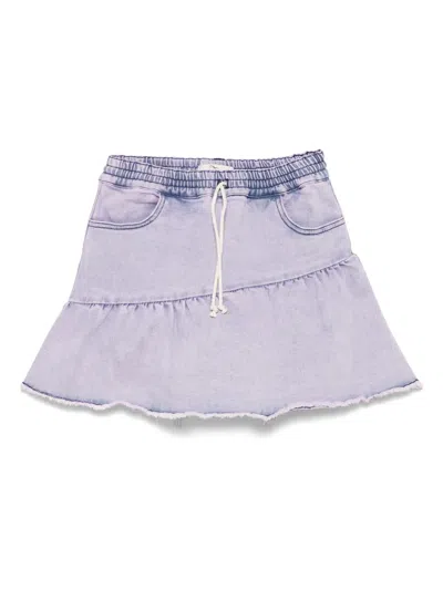 Andorine Kids' Denim Skirt In Purple
