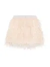 Andorine Feather-embellished Skirt In Neutrals