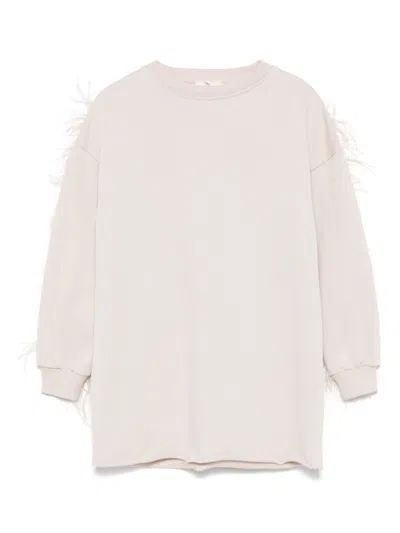 Andorine Kids' Feather-trim Dress In Neutrals