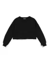 Andorine Feather-trim Sweatshirt In Black