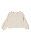 Andorine Floral-jacquard Top In Neutrals
