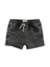 Andorine Frayed-detail Denim Shorts In Black