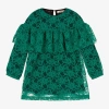 ANDORINE GIRLS GREEN LACE DRESS