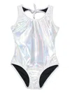 Andorine Iridescent-effect Swimsuit In Silver