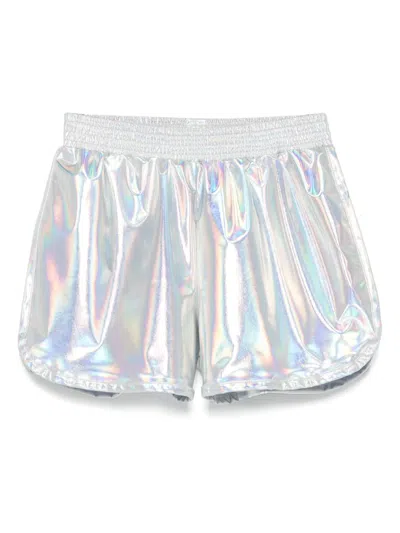Andorine Kids' Iridescent Shorts In Silver