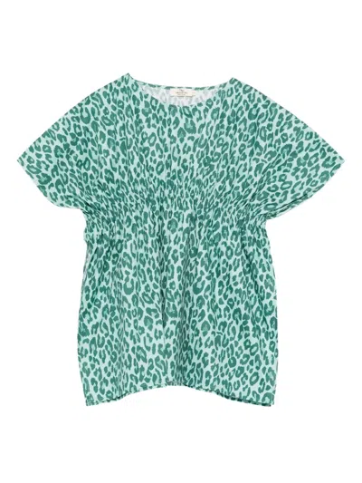 Andorine Kids' Kaftan Tie-dye Dress In Green